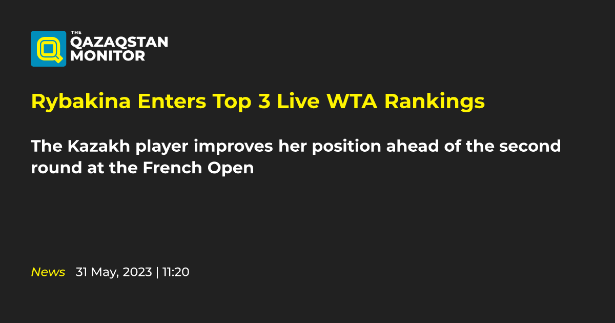 Live WTA Rankings 2023: Top WTA Women Players Ranking